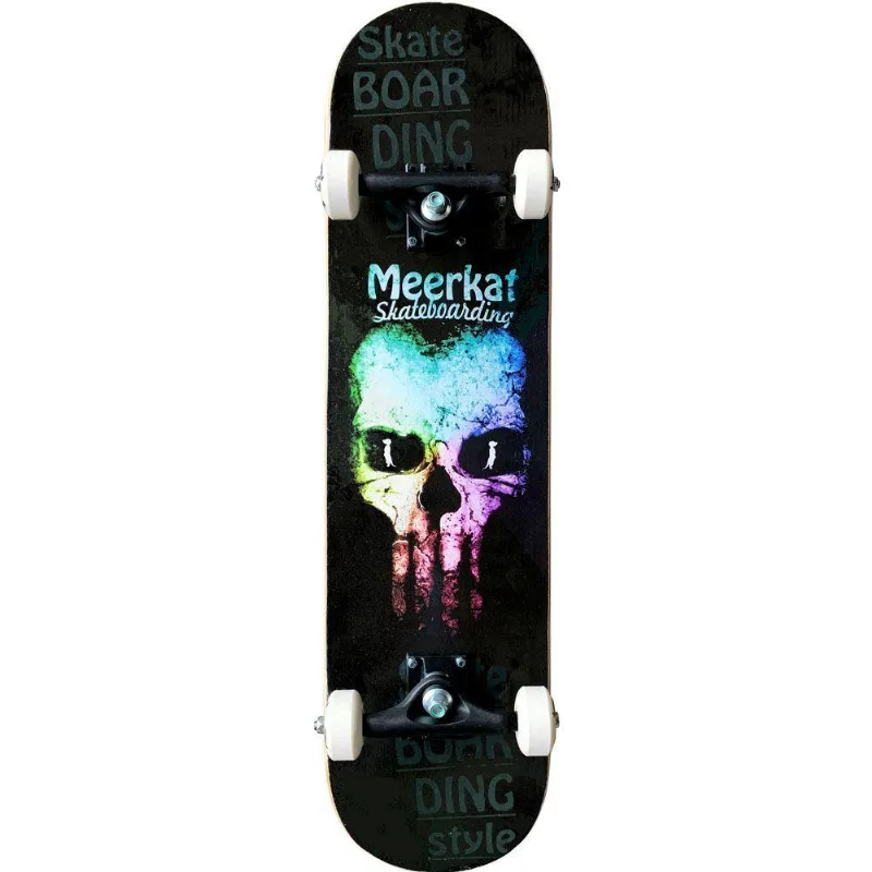 Skate Completo Montado Street Intermediário Meerkat Skull (truck De Aluminio)