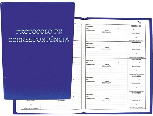 Livro Protocolo De Correspondencia 998g Editora Tamoio - EDITORA TAMOIO - Papelaria