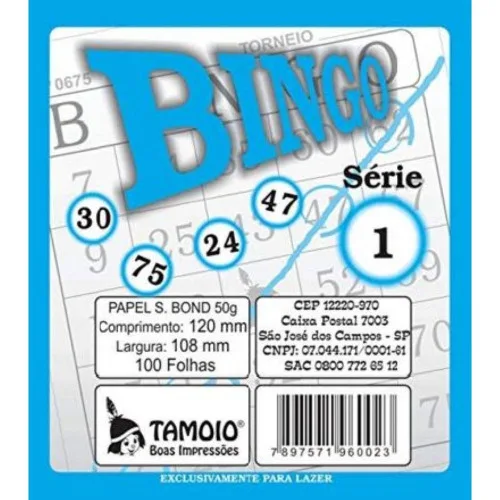 Bloco Bingo Tamoio C/100f - TAMOIO
