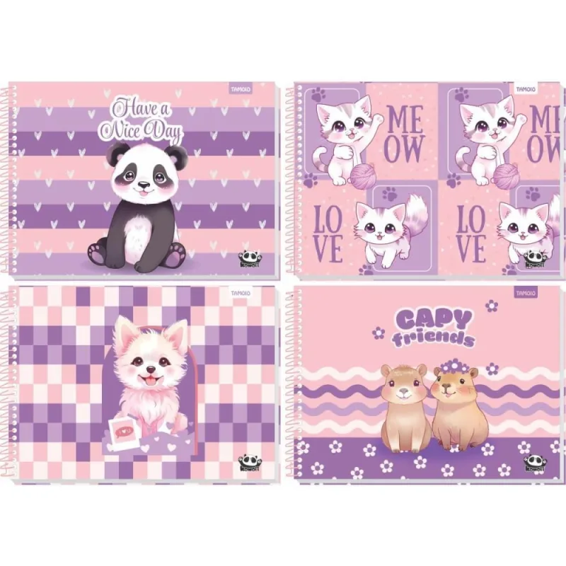 Caderno Desenho UNIV Capa Dura Kawaii 48 Folhas PCT.C/04 - TAMOIO - Papelaria