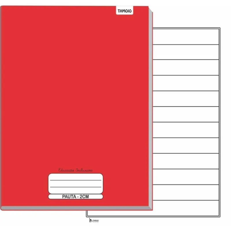 Caderno Brochurao Capa Dura Neuro Pauta Ampliada 40 Folhas PCT.C/05 - TAMOIO - Papelaria