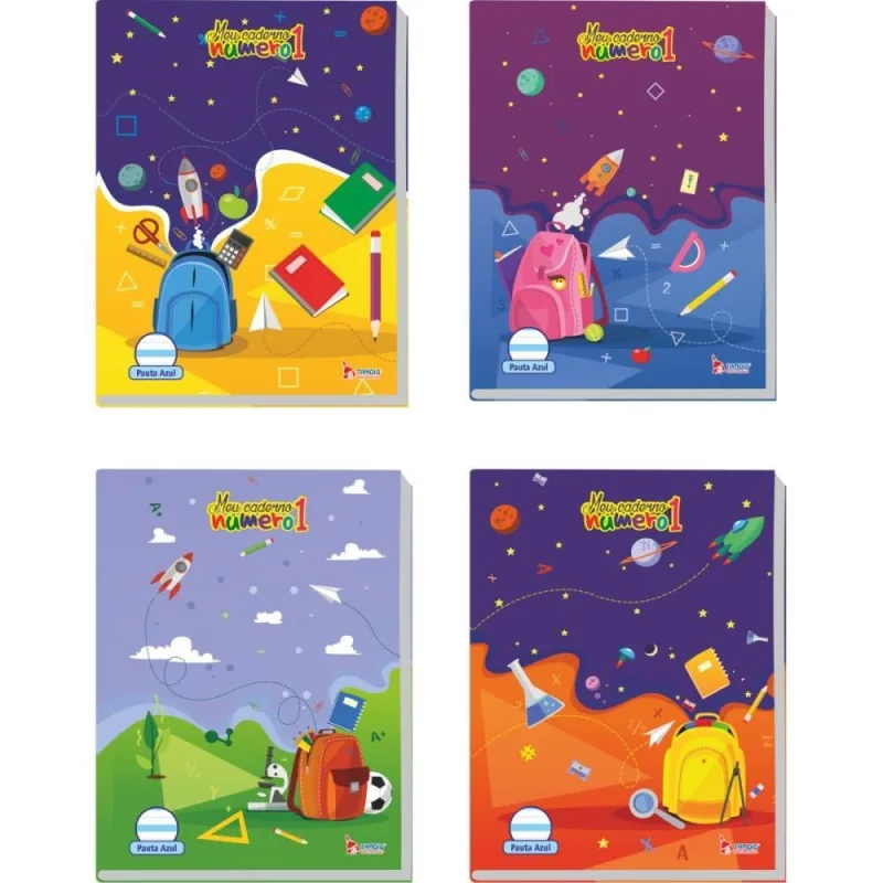 CADER CALIGR CAPA DURA N1 P VERDE 40FLS 70G TAMOIO - TAMOIO - Papelaria