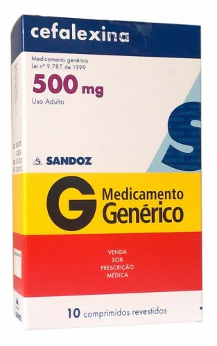 Cefalexina 500 Mg 10 Cápsulas Sandoz Genérico - GENÉRICO - Farmácia
