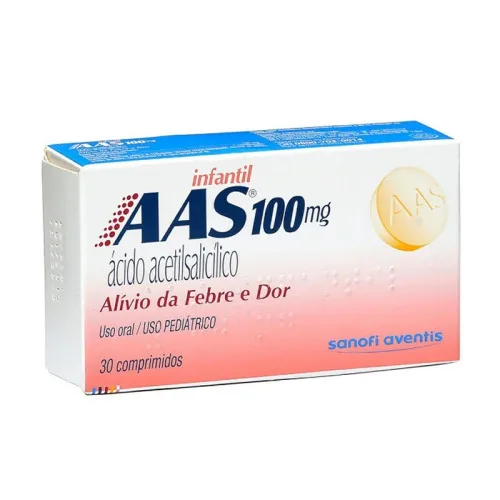 Aas 100 Mg 30 Comprimidos Sanofi Aventis Similar - SANOFI AVENTIS - Farmácia