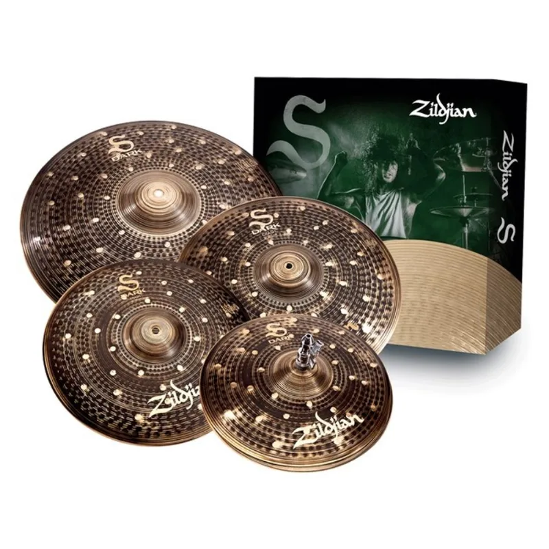 Kit de Pratos Zildjian S Dark 14”, 16”, 18” e 20” SD4680