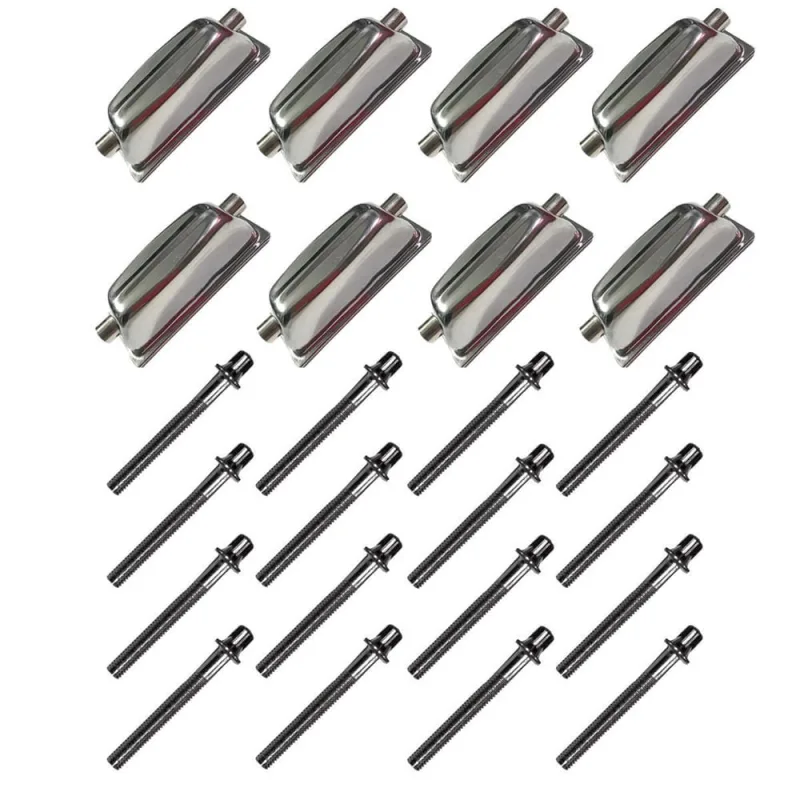 Kit 8 Canoas Tom Caixa Cromo 18.5 + 16 Parafusos 51 X 6Mm M6 - Não Disponível - Instrumentos Musicais