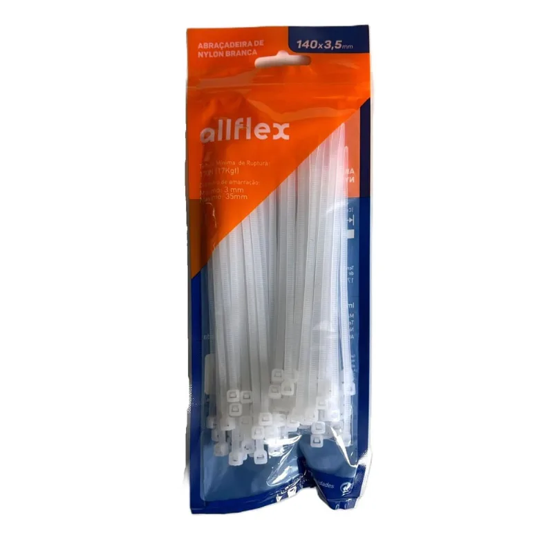 Abraçadeira Nylon Allflex 140x3,5mm Branca