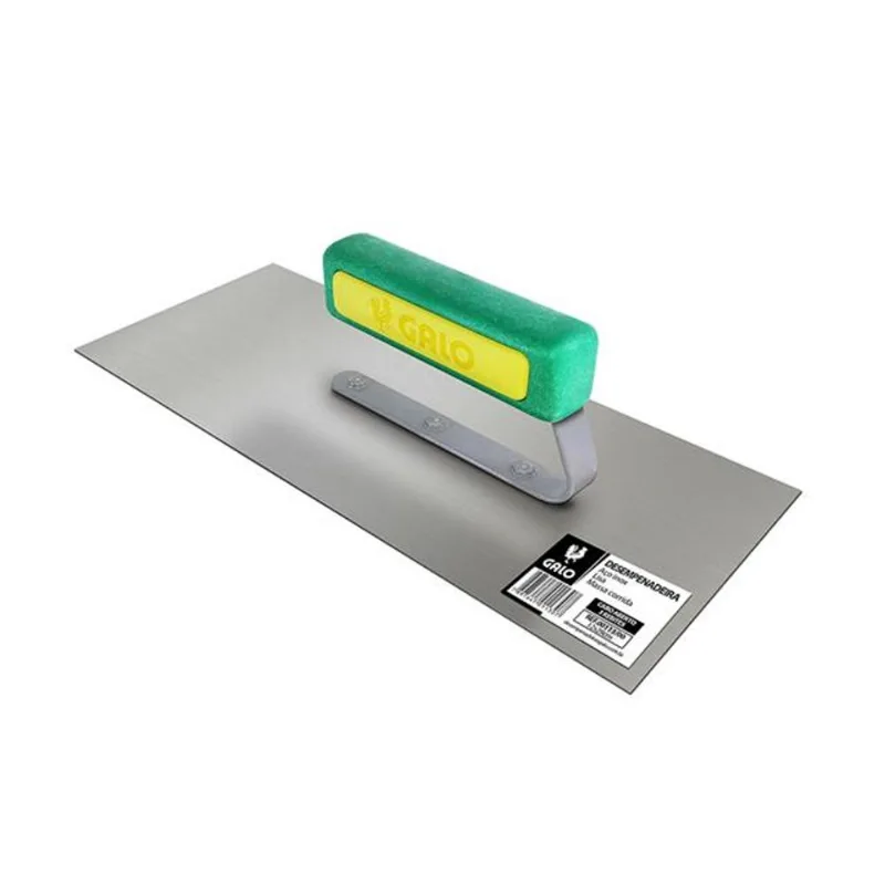 Desempenadeira Inox Lisa 12X29cm cabo aberto Galo