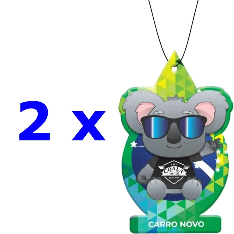 Kit 2 Unidades Odorizante Auto Folhinha 10g Carro Novo Coala
