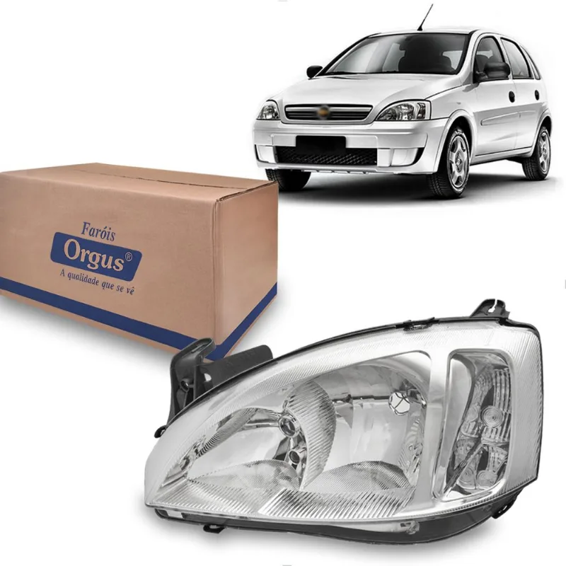 Farol Montana 2008 até 2010 Corsa 2002 até 2012 Pisca Liso Foco Duplo Orgus Esquerdo