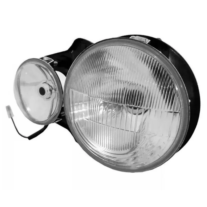 Farol L200 2003 A 2007 Motorista H4/h1 Com Auxiliar De Milha