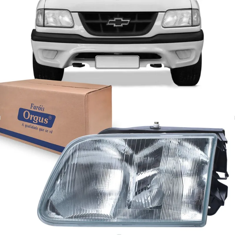Farol S10 Blazer 1995 1996 1997 1998 1999 2000 Vidro Orgus Esquerdo