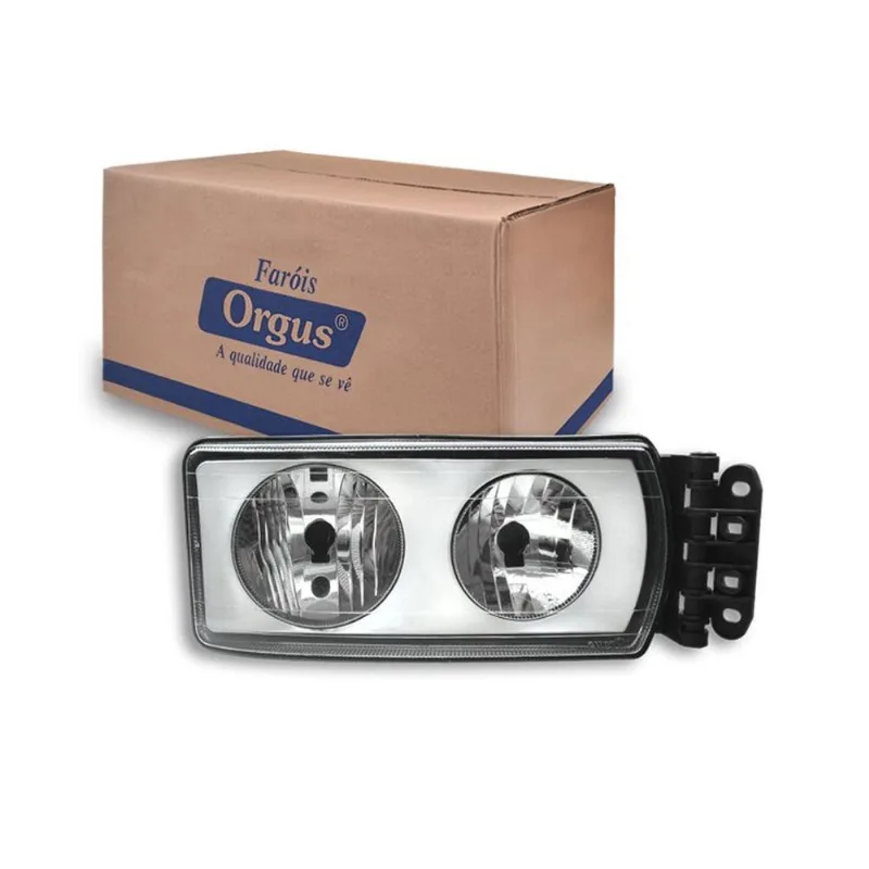 Farol Stralis 2003 até 2012 Trakker Tector 2008 a 2012 Máscara Cinza Vidro Orgus Direito