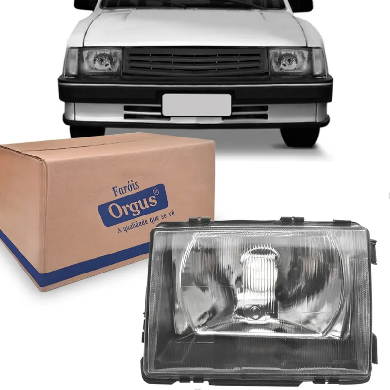 Farol Chevette Chevy Marajó 1983 até 1993 Cibié Vidro Orgus Esquerdo
