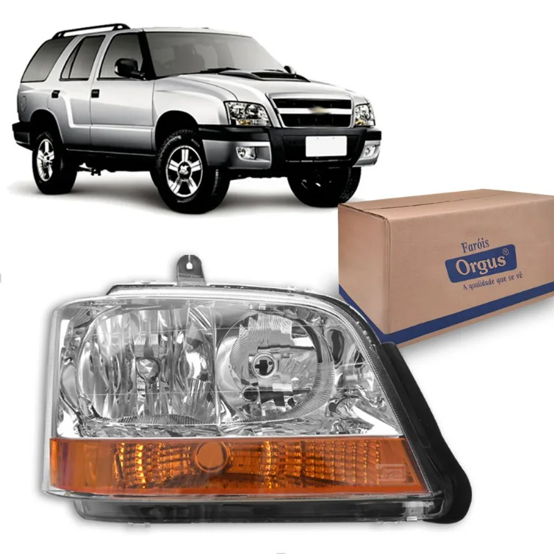 Farol S10 Blazer 2001 até 2011 Pisca Amarelo Orgus Direito