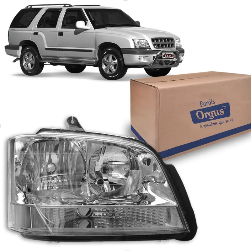 Farol S10 Blazer 2001 até 2011 Pisca Cristal Orgus Direito