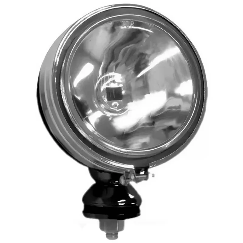 Farol de Milha Lente Amarela Redondo Moldura Cromada H3 55W