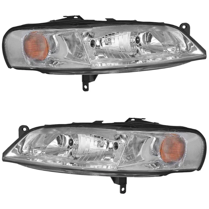 Farol Gm Vectra 2000/2005 Foco Duplo C/pisca Metalizada