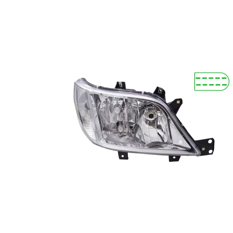 Farol Sprinter 311 313 413 2001 até 2012 Regulagem Manual com Auxiliar Orgus Direito