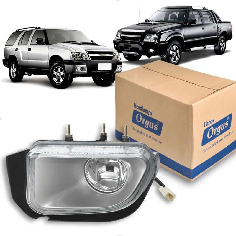 Farol Auxiliar S10 Blazer 2000 até 2011 Lente Vidro Orgus Esquerdo