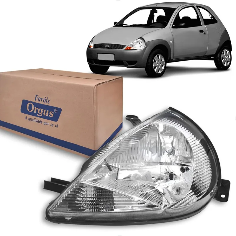 Farol para Ford Ka 1997 até 2007 Pisca Cristal Orgus Esquerdo