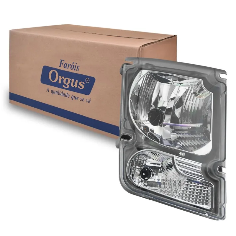 Farol para Volvo VM17210 VM260 VM310 2006 até 2011 com Pisca Carcaça Cinza Direito Orgus