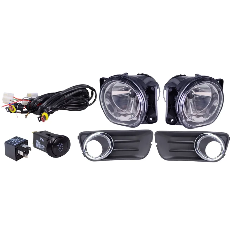 Kit Farol Auxiliar Palio Economy 11/ Moldura Cromada Orgus