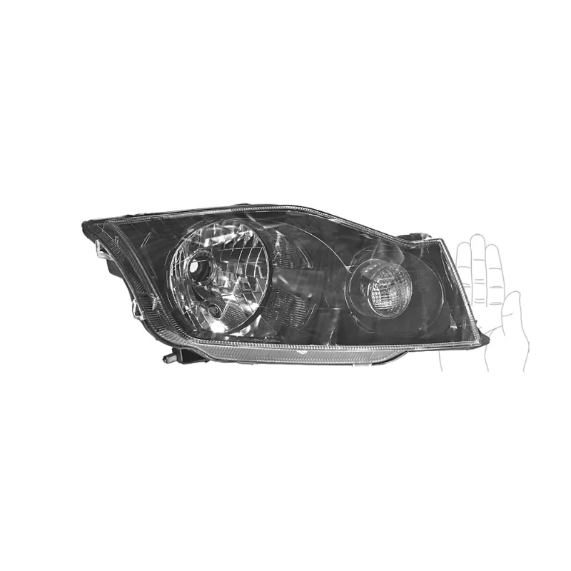 Farol Ford Ecosport ano 2008 até 2011 Máscara Negra Orgus Direito