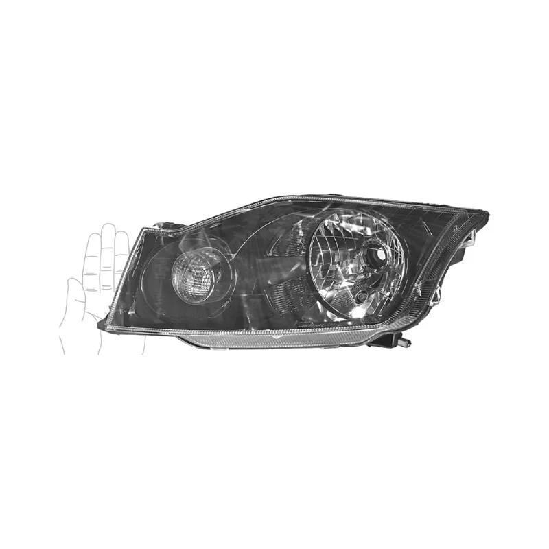 Farol Ford Ecosport ano 2008 até 2011 Máscara Negra Orgus Esquerdo