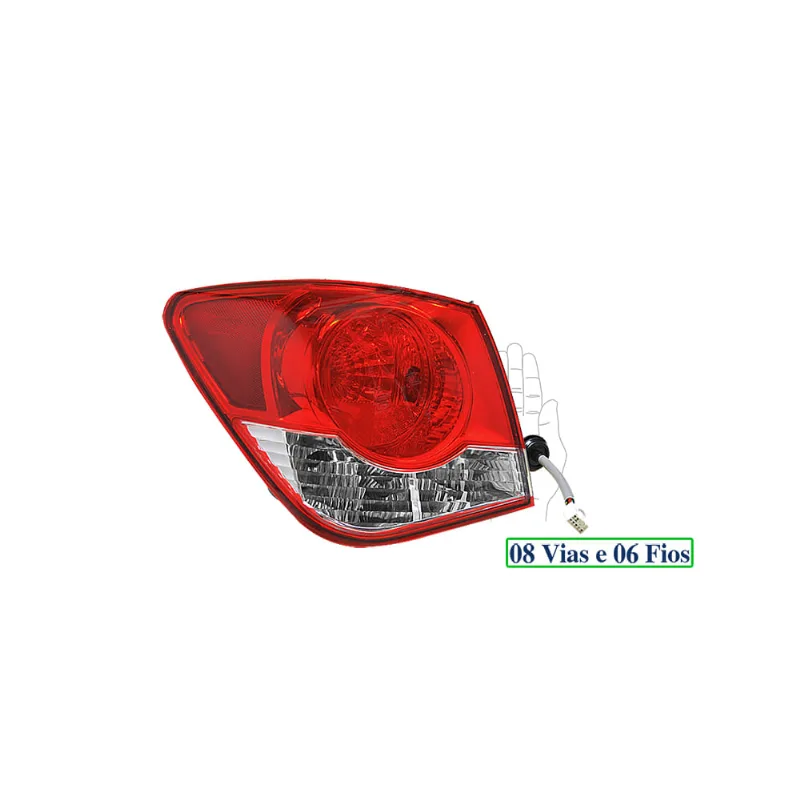 Lanterna Traseira Cruze Sedan 12/ Fixa Orgus Esquerdo