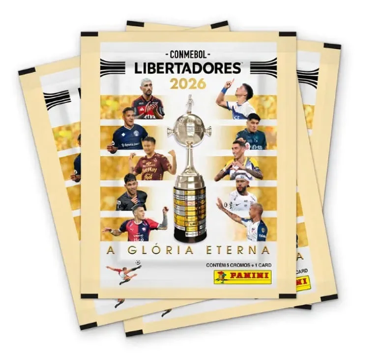 Conmebol Libertadores 2026 - Envelope Com 5 Cromos + 1 Card - LC - Livros