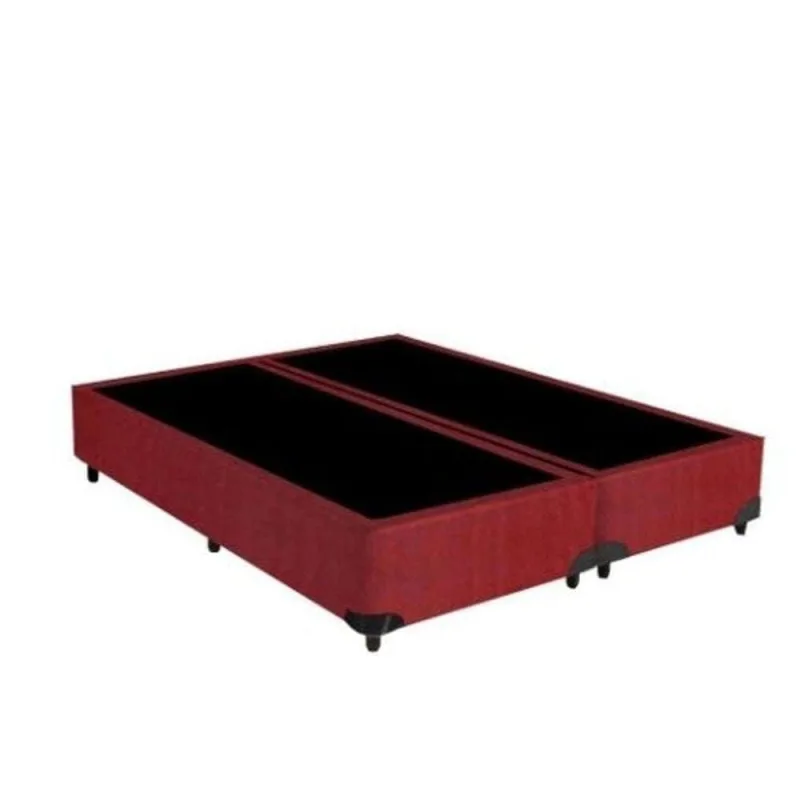 Cama Base Box King Bipartido Vinho Suede 193x203 - OUTRAS - Cama, Mesa E Banho