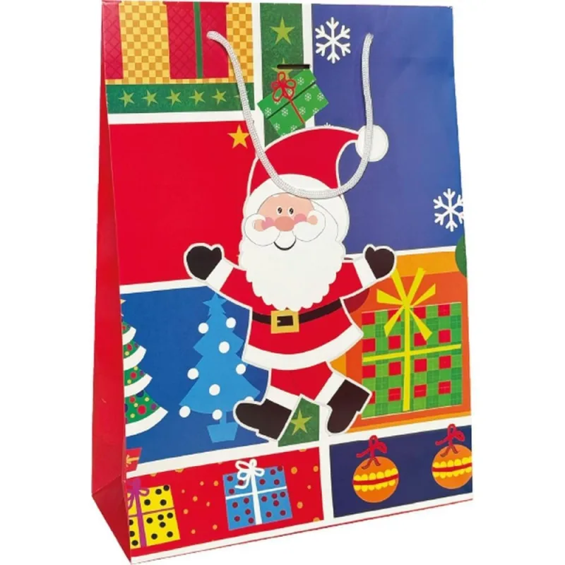 Sacola para Presente Natal Media 21X27X10CM (S) PCT.C/12 (7897660224005) - CRISTINA