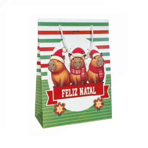 Sacola Presente Natal Capivara Gigante - LC