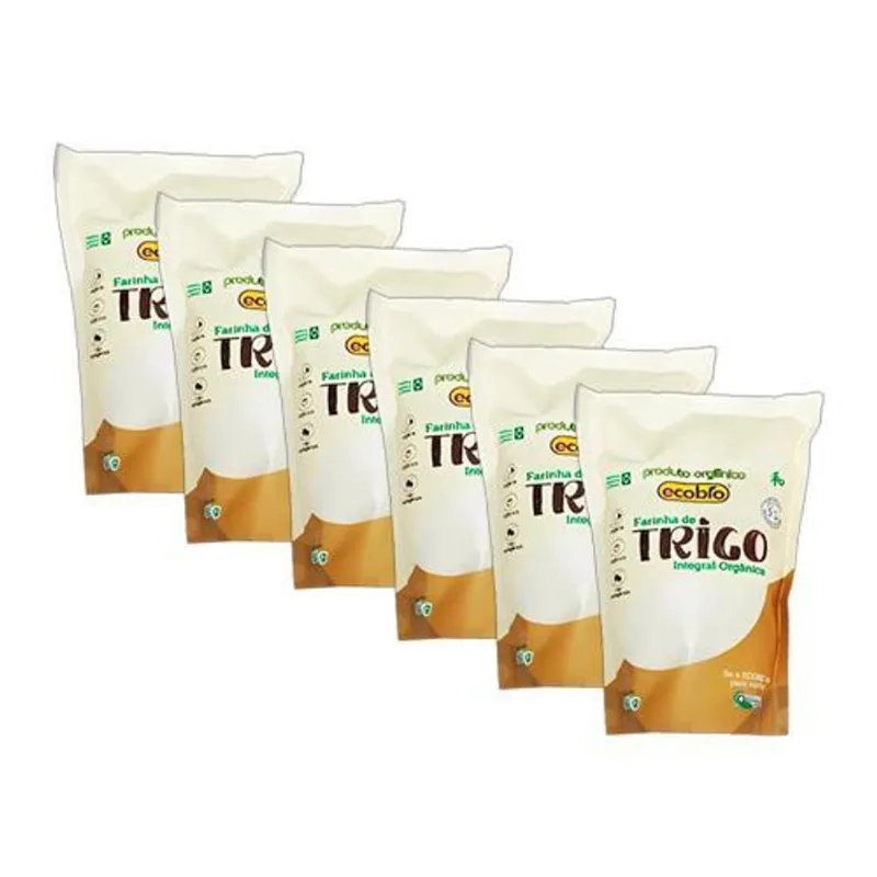 Kit 6X: Farinha De Trigo Integral Orgânica Ecobio 500G