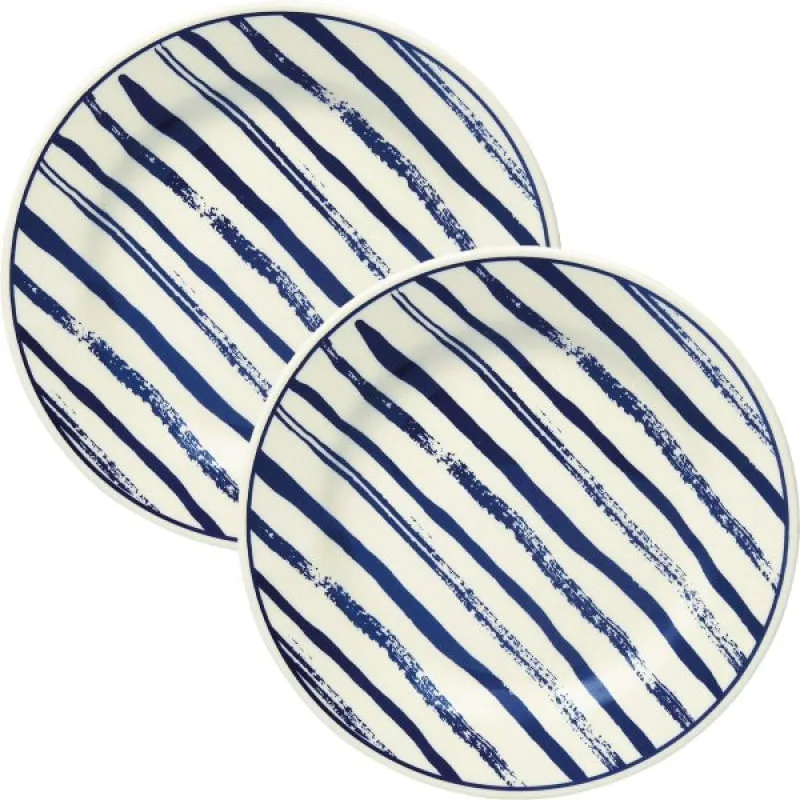 Kit Jogo Pratos Raso Jantar 10 Pessoas 10Pçs Margaridas 24cm - Oxford