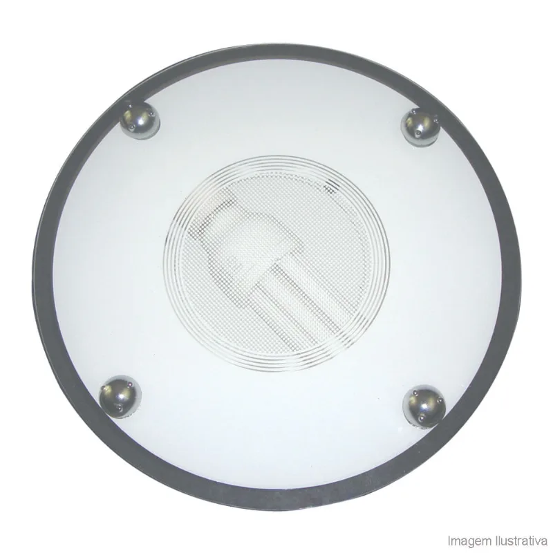 Plafon para 1 lâmpada Ibiza 26x26cm branco Tualux - Tualux