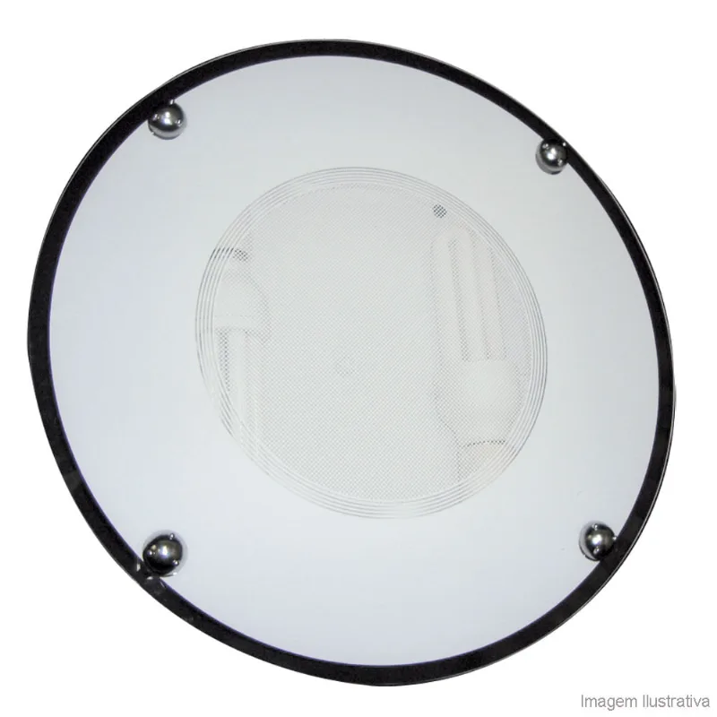 Plafon para 2 lâmpadas E27 Ibiza 37x37cm branco Tualux - Tualux