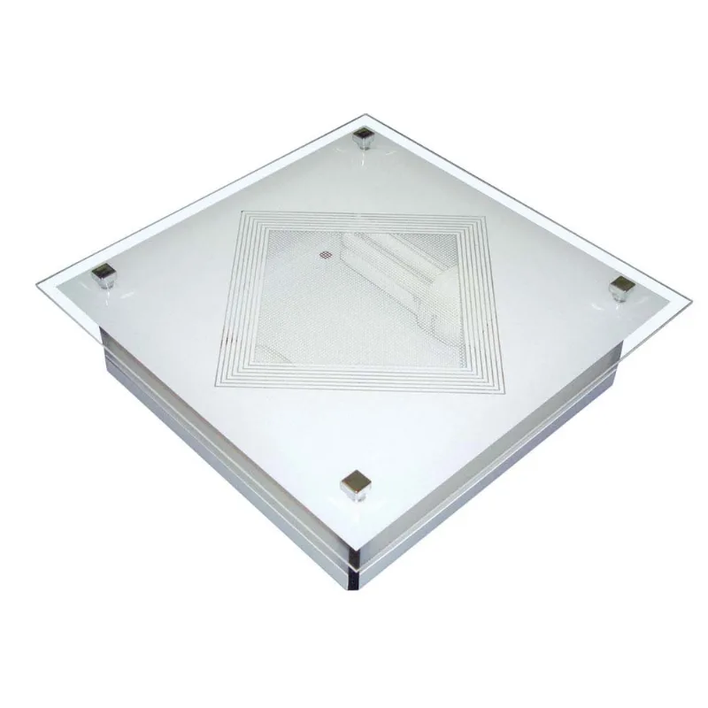 Plafon quadrado para 1 lâmpada Malaga 22x22cm branco Tualux