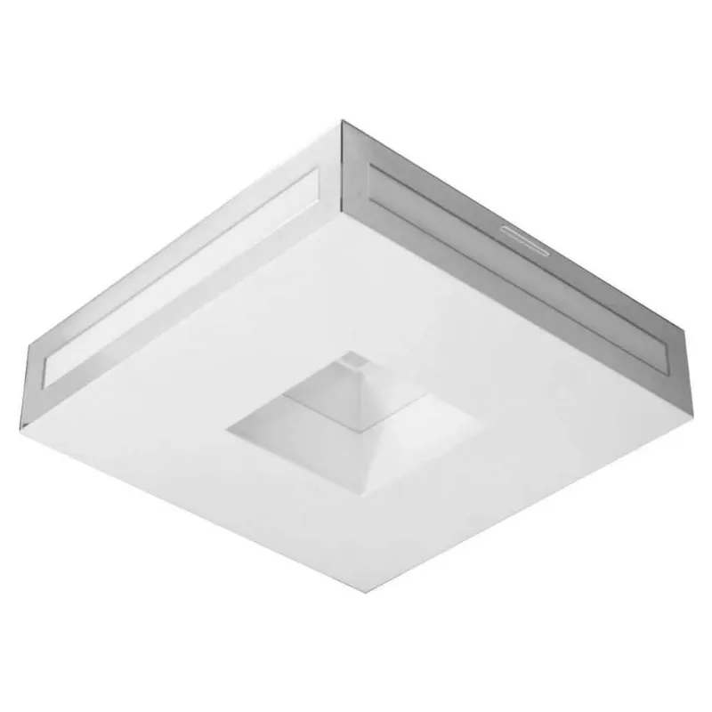 Plafon Quadrado Asturias Tualux 36x36cm com Espelho para 4 Lâmpadas E27 Branco Plafon quadrado Asturias 36x36cm espelho 4XE27 branco Tualux - Tualux