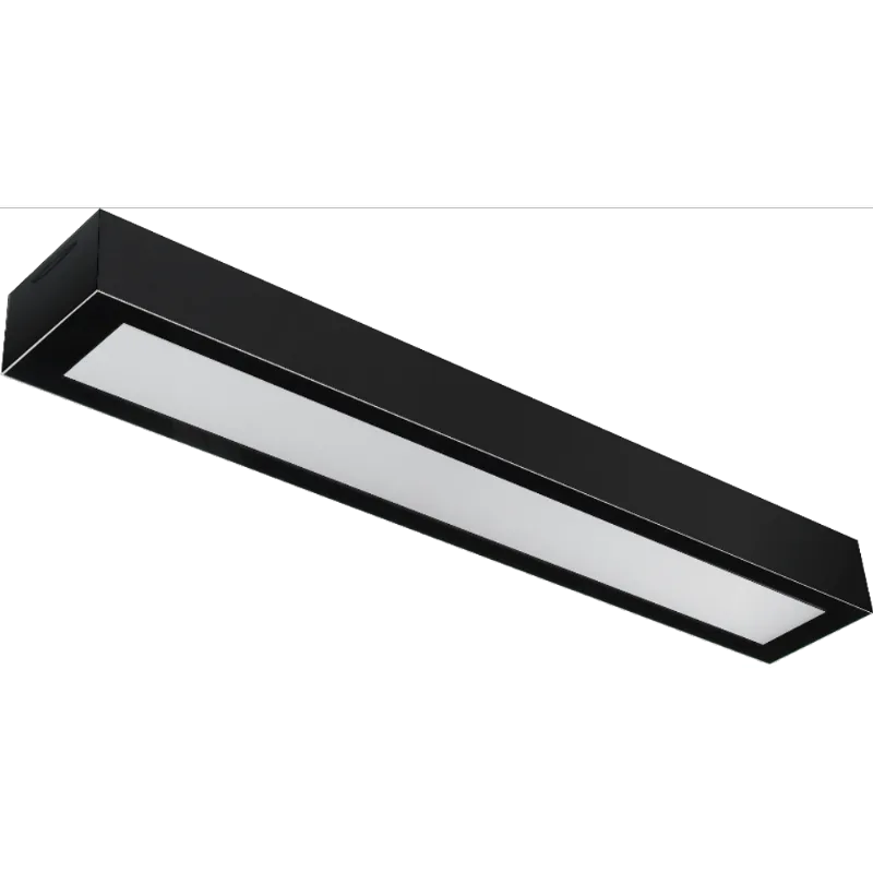 Luminaria Led Valencia 36W 125X10 Retangular Preto 6500K Bivolt Tualu - Tualux