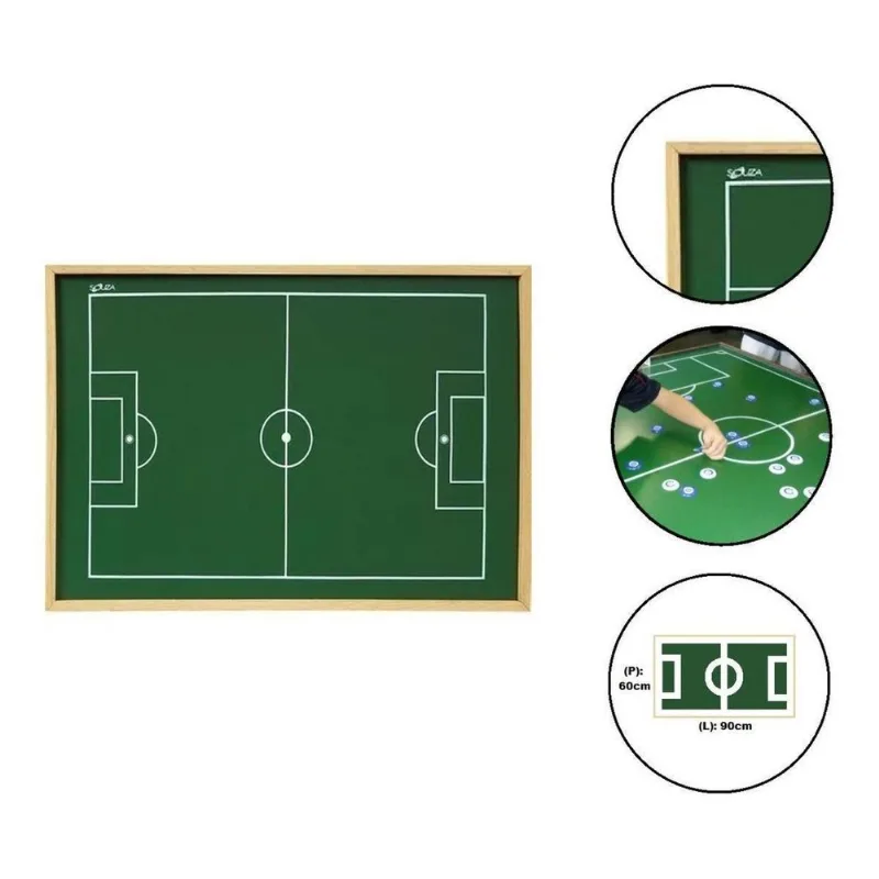 Futebol De Botão Campo Brinquedo Portátil + 6 Times De Botão