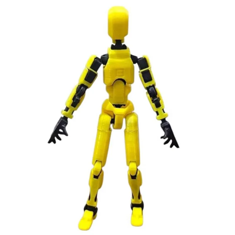 Boneco Dummy 14 Cm Desmontado Brinquedo Articulado 3d Amarelo