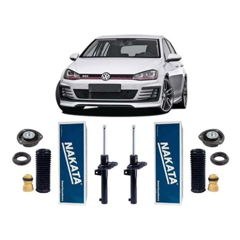 2 Amortecedores Nakata + Kit Dianteiro Golf Gti 2013 A 2020