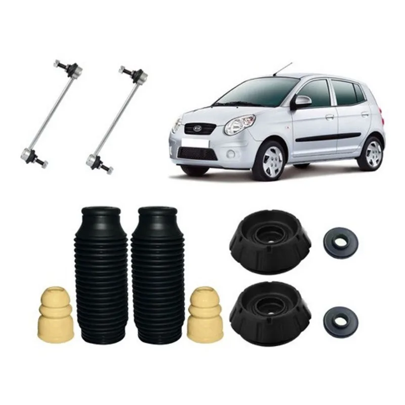 2 Kit Do Amortecedor Dianteiro + Bieleta Picanto 2006 A 2011