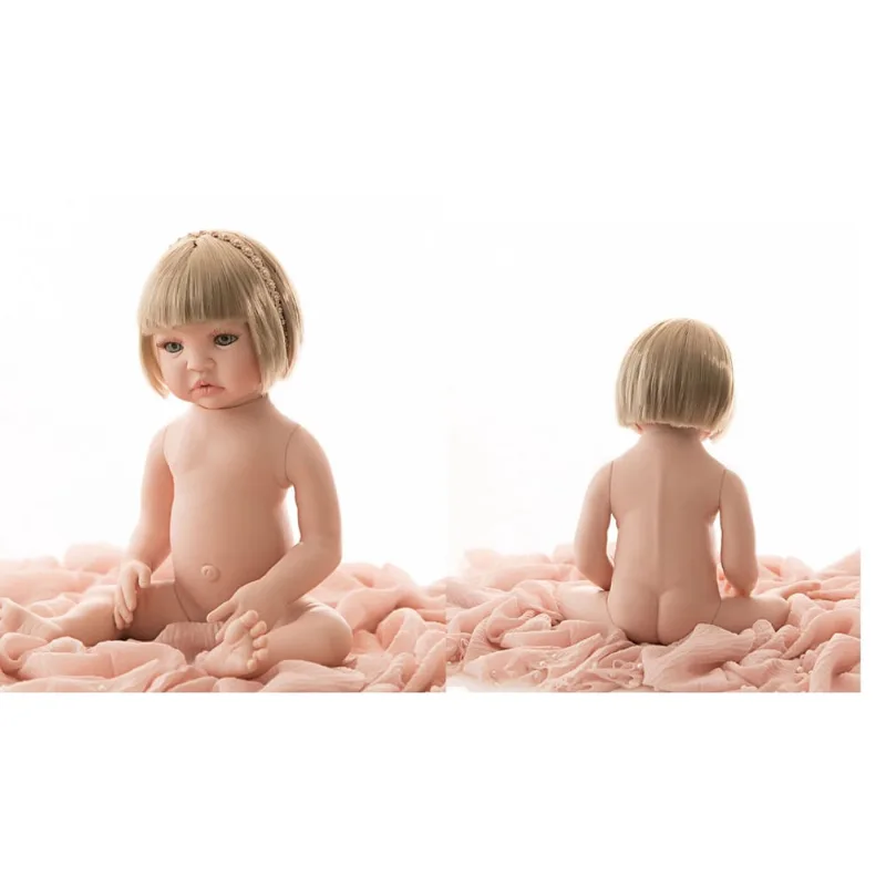 Bebê Reborn Hora Do Banho Loira 100% Silicone Rosa Bebê
