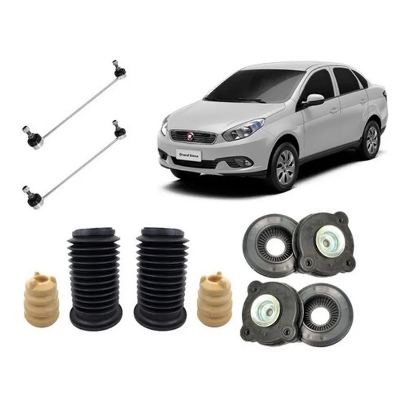 Kit Coxim Batente Bieleta Dianteiro Grand Siena 2012 2013 14