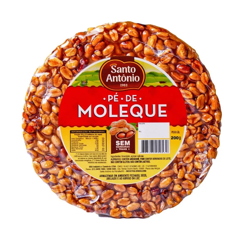Pé de Moleque Santo Antonio 200g