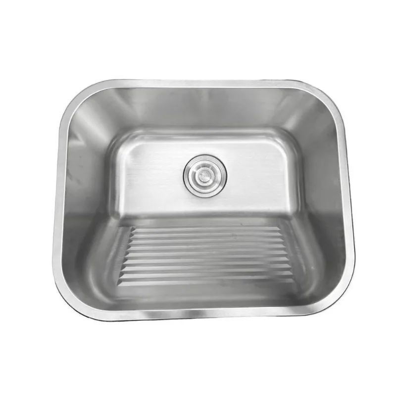 Tanque Lavanderia Escovado 44x44 Aço Inoxidável 304 Premium