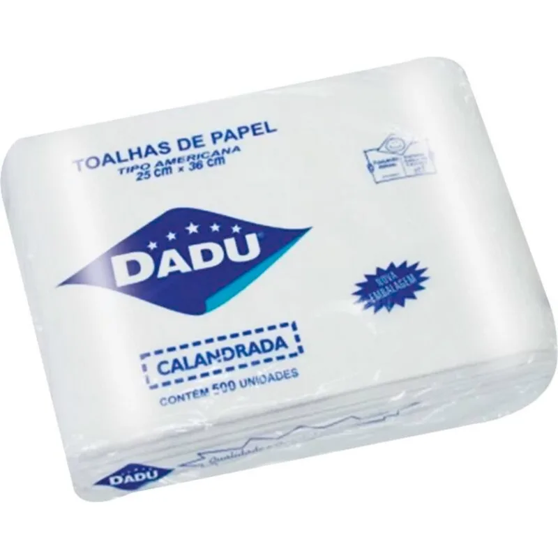 Toalha de Papel Dadu Branca - Lisa 25cm x 36cm 500un